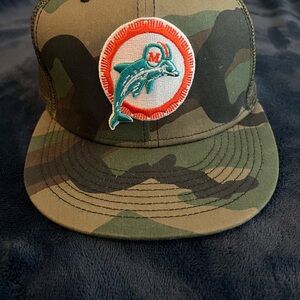 New Era Camouflage Hat with Dolphin Logo